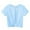 Light Blue, variant on Arshiner Girls Casual Tie Dye Short-Sleeve T-Shirt Cute Print Summer Blouse for Girls Twist Front Tunic Tee Tops
