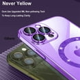 thumbnail image 4 of Dteck MagSafe iPhone 14 Pro Max Clear Case with Camera Protector, Crystal Transparent Cover Slim Plating Bumper with Bling Sparkle Magnetic Circle Protective Case for iPhone 14 Pro Max,Purple, 4 of 8