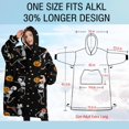 thumbnail image 4 of Oversized Wearable Blanket Hoodie,Black Halloween Dancing Skeletons Sherpa Blanket Hoodie with Super Pockets,Super Warm Fuzzy Pullover for Women & Men, 4 of 6