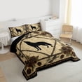 thumbnail image 3 of Homewish Jungle Wildlife Wolf Bedding Comforter Set, Rustic Farmhouse Twin Comforter Sets, Vintage Bohemian Theme Reversible Bedding Set, Microfiber Bedroom Decor, 2pcs, 3 of 8