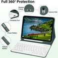 thumbnail image 4 of Kenke iPad (A16) 11th Generation 11 inch 2025 Keyboard Case,for iPad 10th Generation 10.9 inch 2022 with Pencil Holder,Soft TPU Back Stand Cover, Bluetooth Detachable Wireless Keyboard, Dark Green, 4 of 9