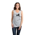 thumbnail image 2 of Thread Tank Home Roots State New York NY Women's Sleeveless Muscle Tank Top Sport Grey X-Large, 2 of 4