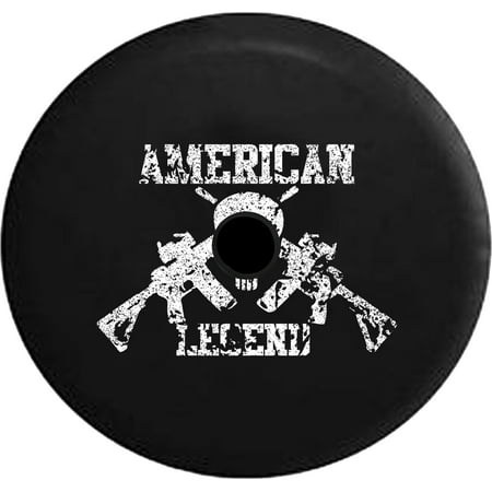 2018 2019 Wrangler JL American Legend AR15 Punisher Skull Sniper Military Spare Tire Cover Jeep RV 33 InchBack up