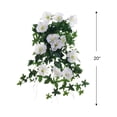 thumbnail image 4 of Allstate Morning Glory Artificial Floral Hanging Bush Spray- 20" - Cream, 4 of 4