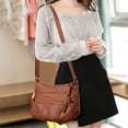 thumbnail image 5 of Women Shoulder Handbag Roomy Multiple Pockets Bag Ladies Crossbody Purse Fashion Tote Medium Cross body Purses Handbags for Women Brown, 5 of 5