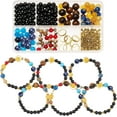 thumbnail image 1 of 1 caja de 300+ piezas DIY 10 juegos de pulseras del sistema solar Kit galaxia universo los nueve planetas guardianes cuentas de obsidiana pulsera collar cuentas de piedras preciosas naturales, 1 of 9