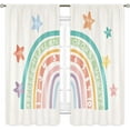 thumbnail image 3 of Kids Boho Rainbow Alphabet Curtains 42Wx63H Inch Rod Pocket ABC Numbers Nursery Educational Funny Learning Art Printed Baby Girl Boy Living Room Bedroom Window Drapes Treatment Fabric 2 Panels, 3 of 4