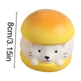 thumbnail image 2 of Sktrjpolfis 1Pc Burger Cat Squeeze Toy Squishy Toy Slow Rebound Soft Rubber Portable Tactile Toy Cute Food Cat Design for Home Office Travel Desk Decor Adults & Teens, 2 of 5