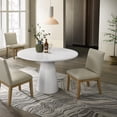 thumbnail image 5 of Roundhill Furniture Rocco 5-Pc 48'' Pedestal Dining Set, Round Pedestal Table with 4 Chairs, 5 of 14