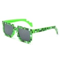 thumbnail image 4 of Montura de gafas de sol de fiesta, mosaico exagerado a cuadros, verde, azul, morado, para fotografía y escenario, 4 of 5