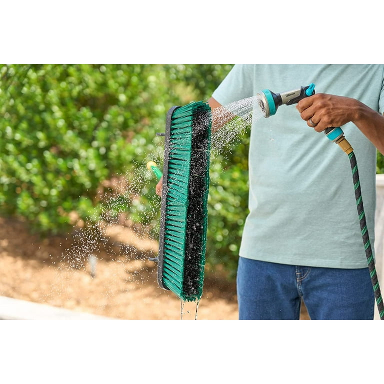 Quickie Bulldozer Multi-Surface Push Broom 18 inch, Green, Steel