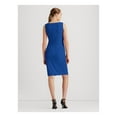 thumbnail image 2 of RALPH LAUREN Womens Blue Sleeveless Knee Length Sheath Cocktail Dress Size: 8, 2 of 2