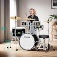 thumbnail image 3 of AODSK 5-Piece Junior Drum Set, A Complete Kit for Kids with Bass Drum, Tom-Tom, Snare, Cymbals, Hi-Tone Drum, Sticks, Base Pedal and Stool, Beginner Set, Gift for Boys & Girls, 3 of 7