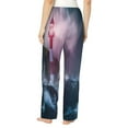 thumbnail image 3 of Sigee lighthouse Waves Torrential Rain Print Women's Soft Pajama Pants - Breathable and Comfortable Lounge Sleep Bottoms with Elastic Waistband and Pockets-Small, 3 of 9