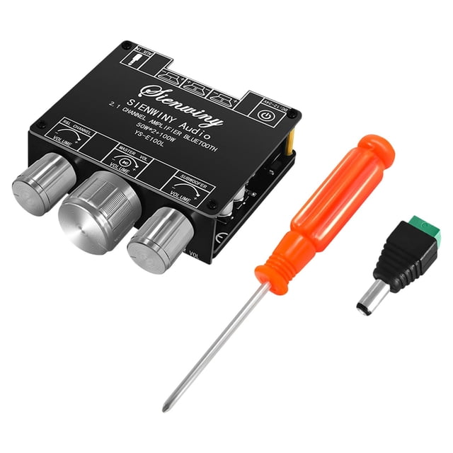 Placa amplificadora Bluetooth, placa amplificadora de potencia de audio, entradas BT/AUX, mini placa amplificadora de audio, subwoofer, amplificador d