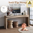 thumbnail image 5 of Atumcto 65" Long Console Table, Rustic Wood Entryway Sofa Table with Geometric Base for Living Room Hallway Behind Couch, Antique Natural, 5 of 9