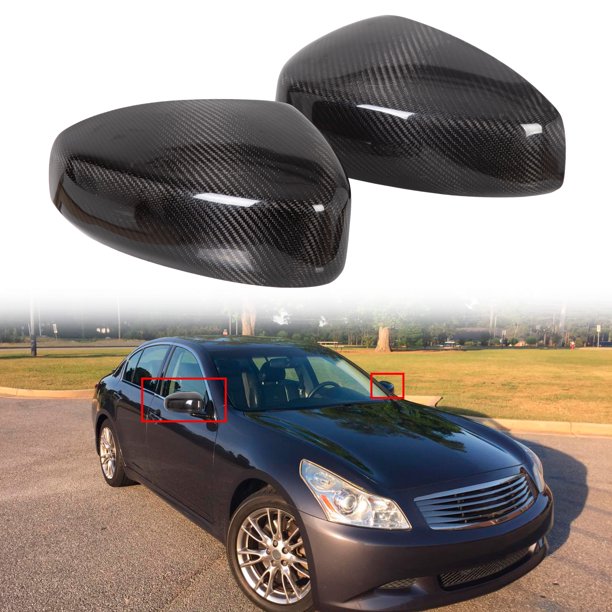 CARBON FIBER MIRROR COVERS FITS 0307 INFINTI G35 COUPE