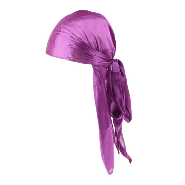 Suave y para cabeza Turbante musulmán Sombrero de Púrpura Zulema Durag unisex