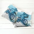 thumbnail image 6 of Ambesonne Sports Throw Pillow Cover 2 Pack, Bicyclist Color Splashes, 18", Blue Aqua Pale Green, 6 of 7