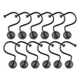 thumbnail image 4 of Utopia Alley  Shower Rings, Hollow Ball Shower Curtain Hooks for Bathroom,  Rust Resistant Shower Curtain Hooks Rings, Set of 12 Black, 4 of 10
