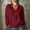 Wine, variant on BRGZLK Women's Hoodless Sweatshirt 2026 Fall Casual Button-Down V-Neck Long Sleeve Sweatshirts with Pockets Fall Fashion Outfits Pink L