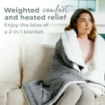 thumbnail image 3 of Pure Enrichment WeightedWarmth - 2-in-1 Heated Weighted Blanket, 13 lbs (50” x 60”) Large, 4 Relaxing InstaHeat Settings, Cozy and Soft Micromink and Sherpa, Reversible Throw with Storage Bag, 3 of 8