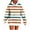 Orange, variant on SwiftWear Women's Multicolor Stripe Print Long Hoodie - Color Block Pullover Casual Tops with Pocket, Drop Shoulder Lounge wear Hot Pink