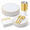 White Gold, variant on Liyh 350 Plastic Dinnerware Set For 50 Guests - White