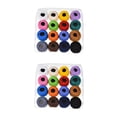 thumbnail image 3 of Inteprter Bolas de hilo de algodón de ganchillo de 16 colores, punto de cruz, bordado a mano, hilos de tejer color sólido 2piezas Inteprter CBP105322, 3 of 5