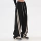 thumbnail image 4 of Pantalones de cargo Gibobby mujer Pantalones de ocio rectos de Cintura alta con Bolsillo de Diseño de Cintura suelta de Pierna ancha Negro L, 4 of 5