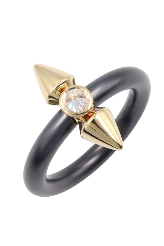 Pre-Owned Tiffany & Co. Titan by Pharrell Williams Diamond Ring 1PD Jewelry 18K (Yellow Gold)...