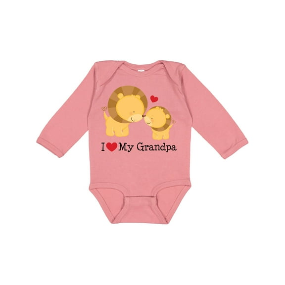 Inktastic I Love My Grandpa Boys or Girls Long Sleeve Baby Bodysuit