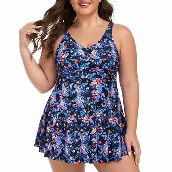 MecTo Swimsuit Women Plus Size Bathing Suits Swim Skirts Womens Set 2 Piece Swimwear High Waist Tummy Control Tankini