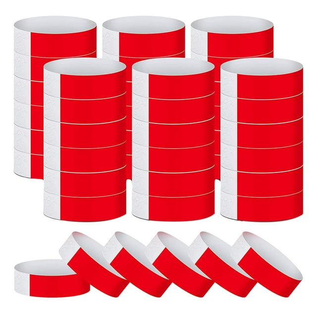 Decodeary 600x Neon Wristbands for Events Armbands Concerts Festivals Events Music for Red 25.4x2cm