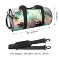 thumbnail image 4 of Gaeub Tropical Summer Palm Lightweight Travel Cylinder Bag Gym Tote Bag Sports Training Duffle Bag with Pockets and Straps, 4 of 8