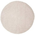 thumbnail image 3 of Safavieh August Shag Collection AUG900D Solid 1.2-inch Thick Area Rug, 6'7" x 6'7" Round, Beige, 3 of 5