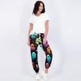 thumbnail image 3 of Green Womens Halloween High Waist Baggy Leg Pants Pj Pants Fall Loose Fit Party Costume 3XL, 3 of 4