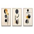 thumbnail image 2 of Designart "Minimal Circular Geometric Art II" Modern Geometric Framed Wall Art Set Of 3 - Grey Abstract Frame Gallery Wall Set For Home Decor, 2 of 6