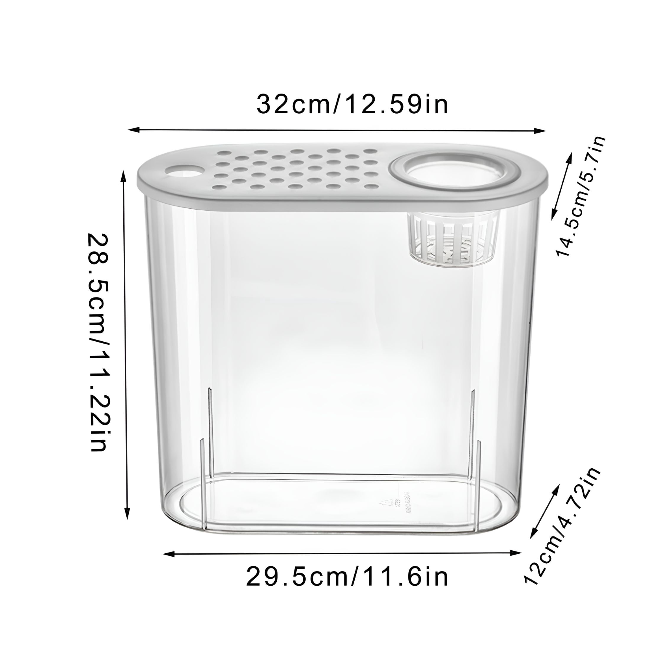 ACDANC Small Fish Tank 2 Gallon Glass Aquarium Starter Kits, Desktop Betta Fish Tank Beta Fish Aquariums with Filter and Light, Room Desktop Decor, Gifts