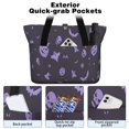 thumbnail image 2 of Tote Bag for Women - Halloween Silhouette Pattern Shoulder Bag - Large Utility Work Duffle Bag with Zipper Handbag for Travel, Work, Sprots, 2 of 5