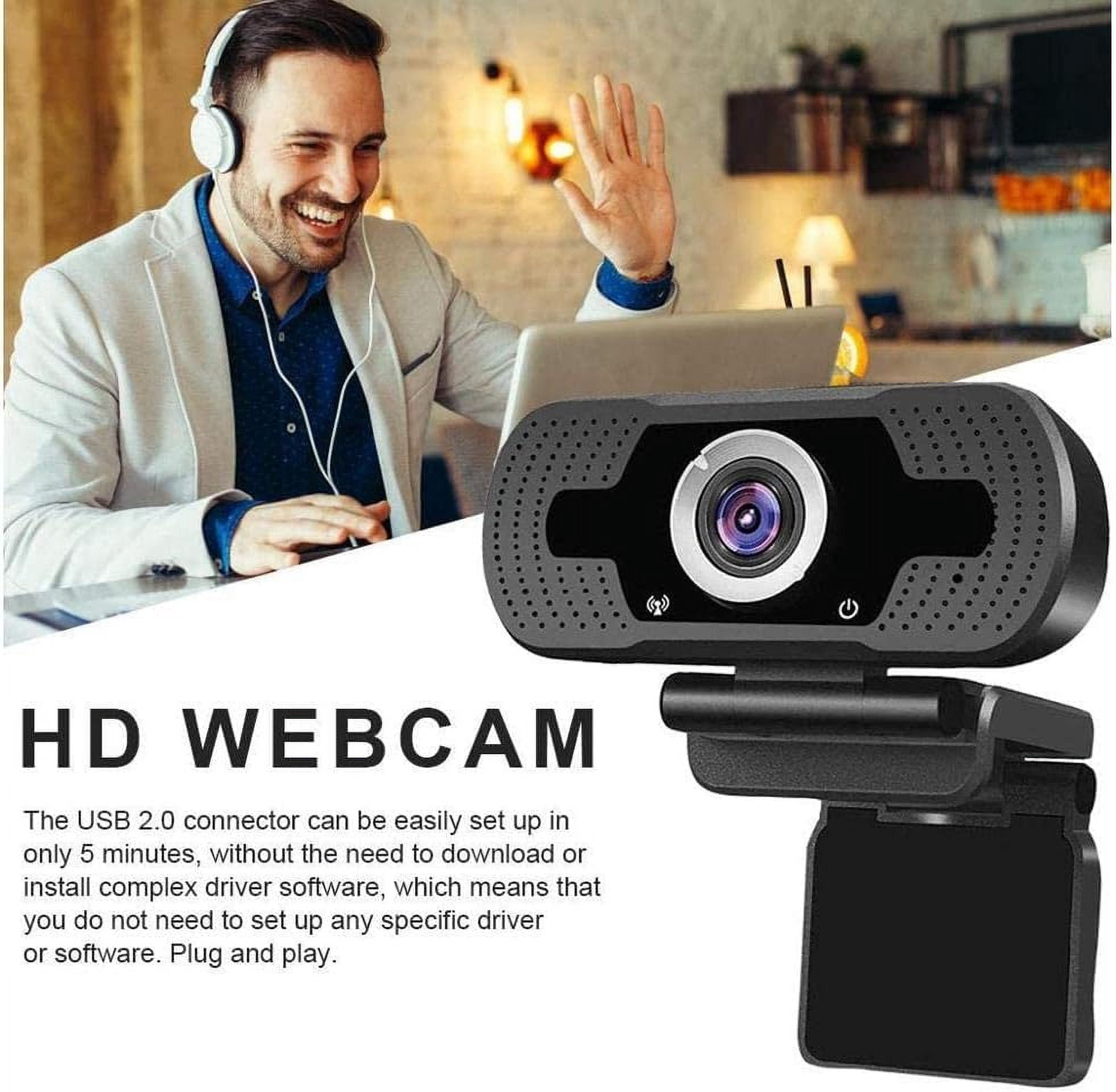 HD Webcam with Microphone 1080P Web Camera 110-degree FOV USB Computer Camera for Zoom/Skype/Teams Conferencing and Video Calling Plug and Play