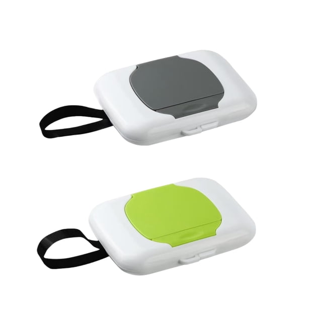 Porta toallitas Dwuww reutilizable de viaje, 2 piezas