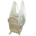 thumbnail image 5 of Aqua Select Above Ground Anti-Slip Pool Steps Entrance System with Gate, Pearl White, 5 of 6