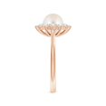 thumbnail image 3 of ANGARA Princess Diana Inspired Freshwater Cultured Pearl Ring in 14K Rose Gold for Women | June Birthstone, Birthday, Anniversary, Jewelry Gift for Women | Pearl Ring, 3 of 8