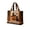 Brown, Orange, Black, variant on Halloween Tote Bag Vintage Witch Pumpkin Print, Large Reusable Trick or Treat Shopping Bag, Double Layer Elastic Polyester Handbag for Women Girls Party Gift