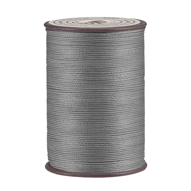 Hilo encerado delgado de 137 yardas, cordón de poliéster de 0.55 mm para coser a máquina, acolchado a mano y tejido, gris claro