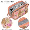 thumbnail image 4 of Toiletries Bag,Golden Retriever with Flowers Mens Womens Toiletry Bag Bathroom Bag,Waterproof Toiletry Travel Bag Dopp Kit Shaving Bag 11x6.3x5.1 Inch, 4 of 5