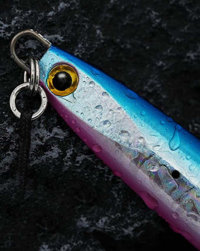 Fish WOW!® 100g 3D Swim Squid jig Fishing Vertical Jig saltwater Green Glow  NEW