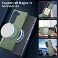 thumbnail image 4 of Decase Case for Samsung Galaxy Z Fold 4, Shockproof Magnetic Leather Phone Case,Green, 4 of 9