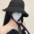 thumbnail image 3 of SikaFu Waveside Big Head Basin Basin Kitter UV Anti -Shading Sun Hat, 3 of 5